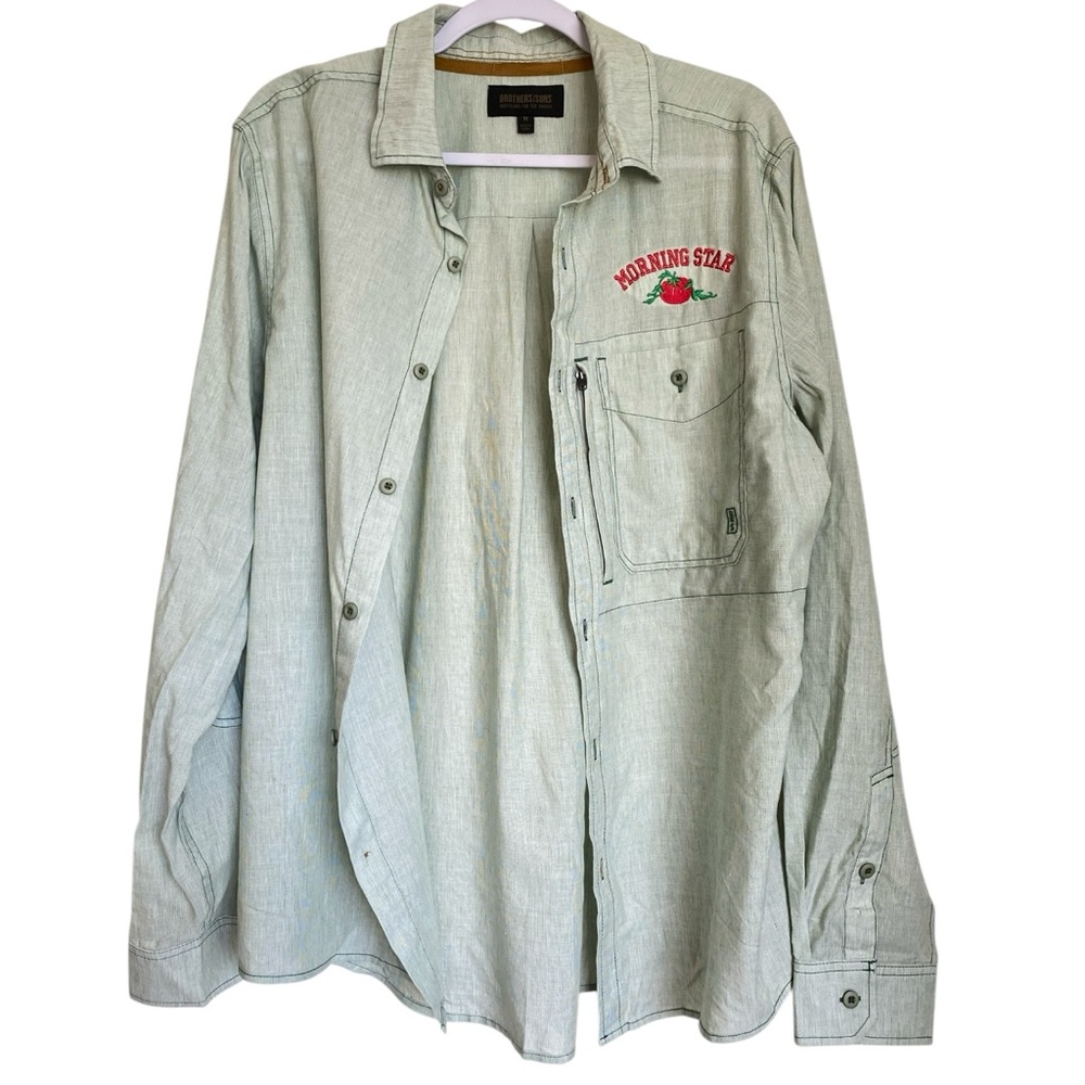 Rugged Workwear Tomato Shacket NWT Farmers Market Unisex Button Up Ranch Style